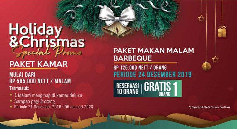 Rayakan Natal dan Tahun Baru 2020 di Shakti Hotel Bandung