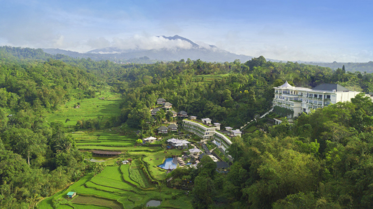 Aerial View Saranam Resort & Spa, Bali